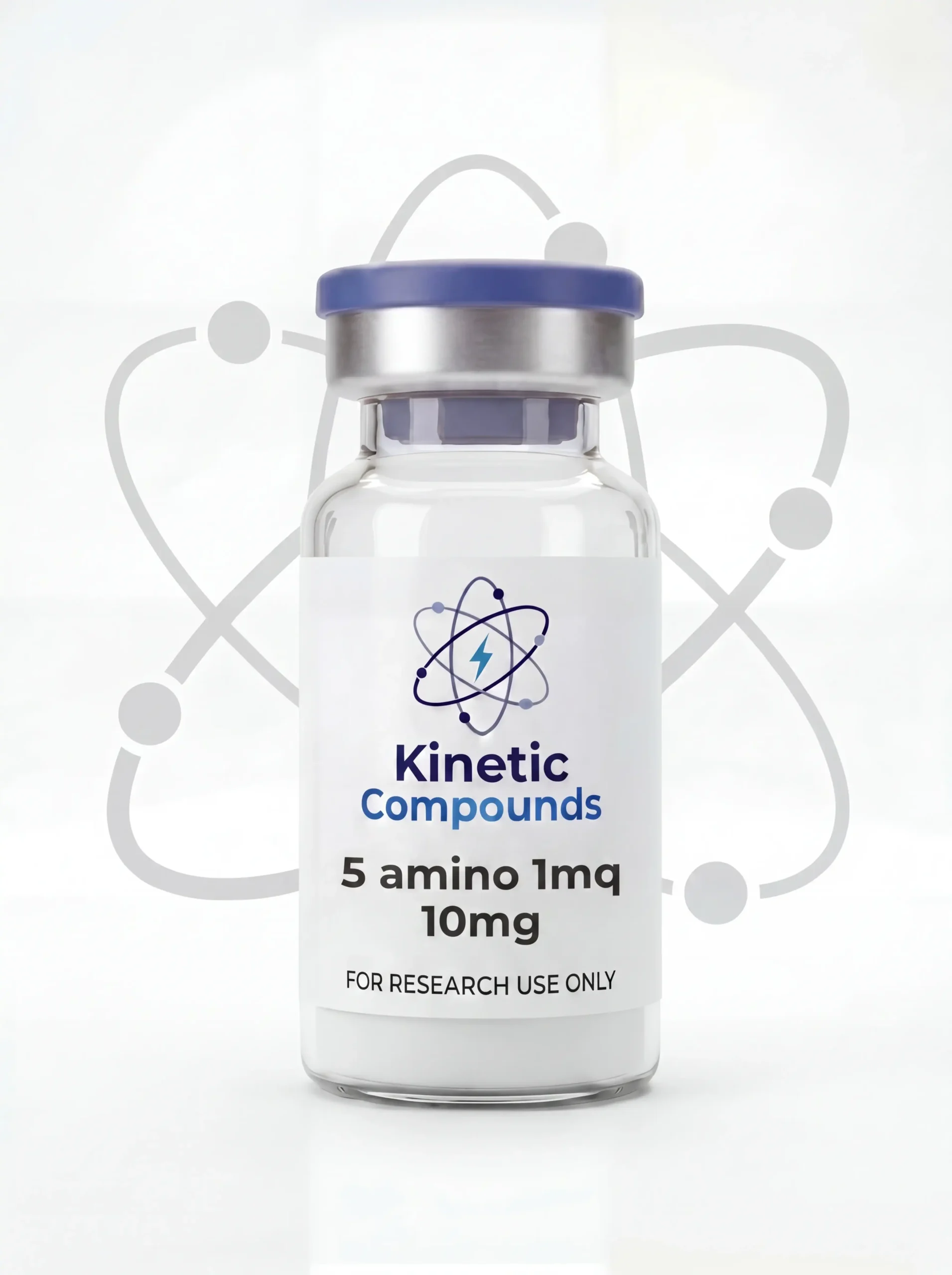 5-Amino-1MQ 10mg — Kinetic Compounds Kinetic Compounds 5-Amino-1MQ 10mg crystalline NNMT inhibitor research chemical vial label