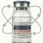 Kinetic Compounds Bacteriostatic Water 10mL sterile diluent vial for research peptide reconstitution