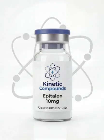 Kinetic Compounds Epitalon 10mg lyophilized research peptide vial label
