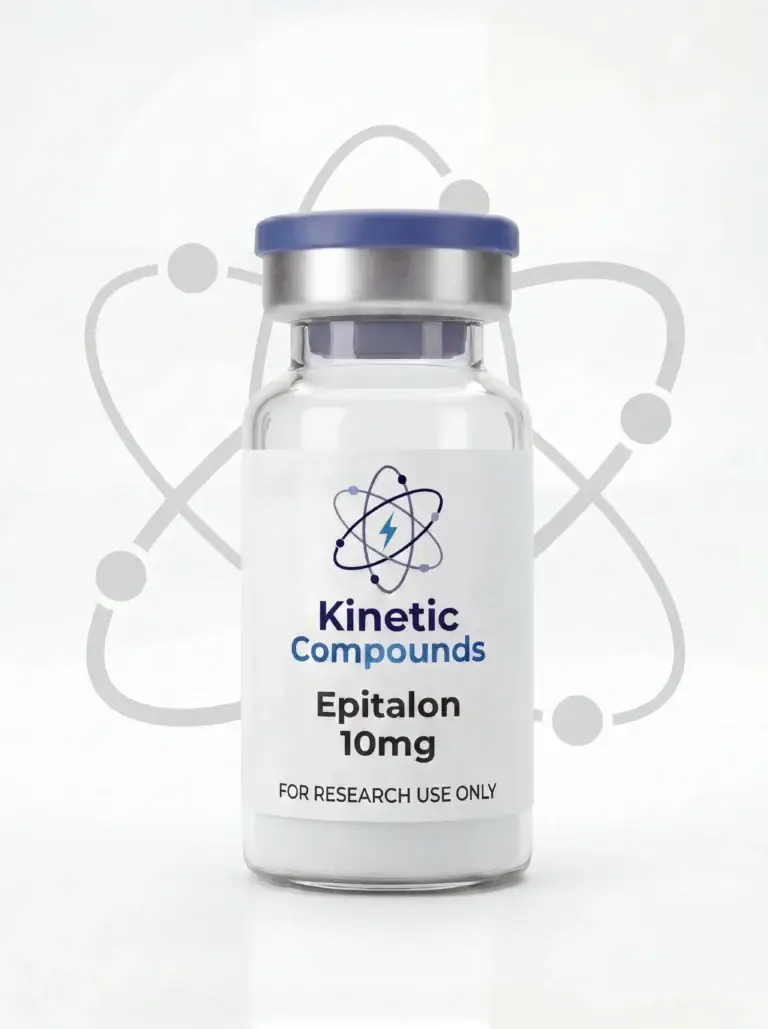 Kinetic Compounds Epitalon 10mg lyophilized research peptide vial label