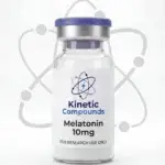 Kinetic Compounds Melatonin 10mg lyophilized research compound vial label