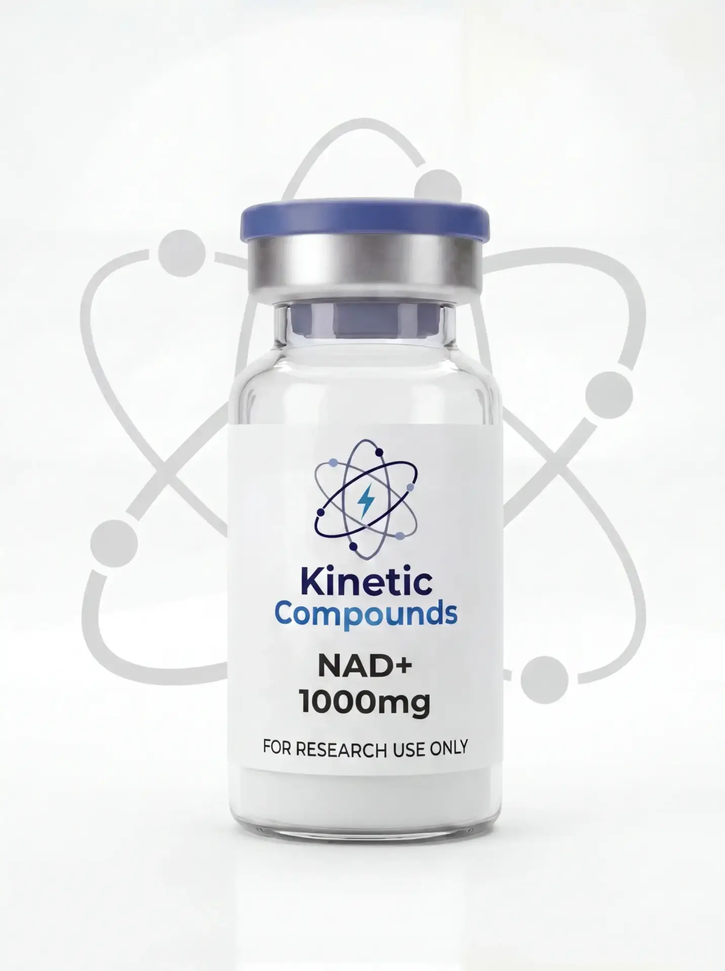 NAD+ 10mg — Kinetic Compounds Kinetic Compounds NAD+ 10mg lyophilized research compound vial label