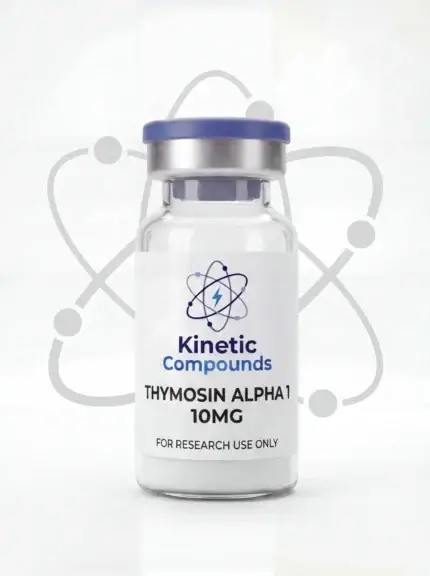 Kinetic Compounds Thymosin Alpha-1 10mg lyophilized immune research peptide vial label