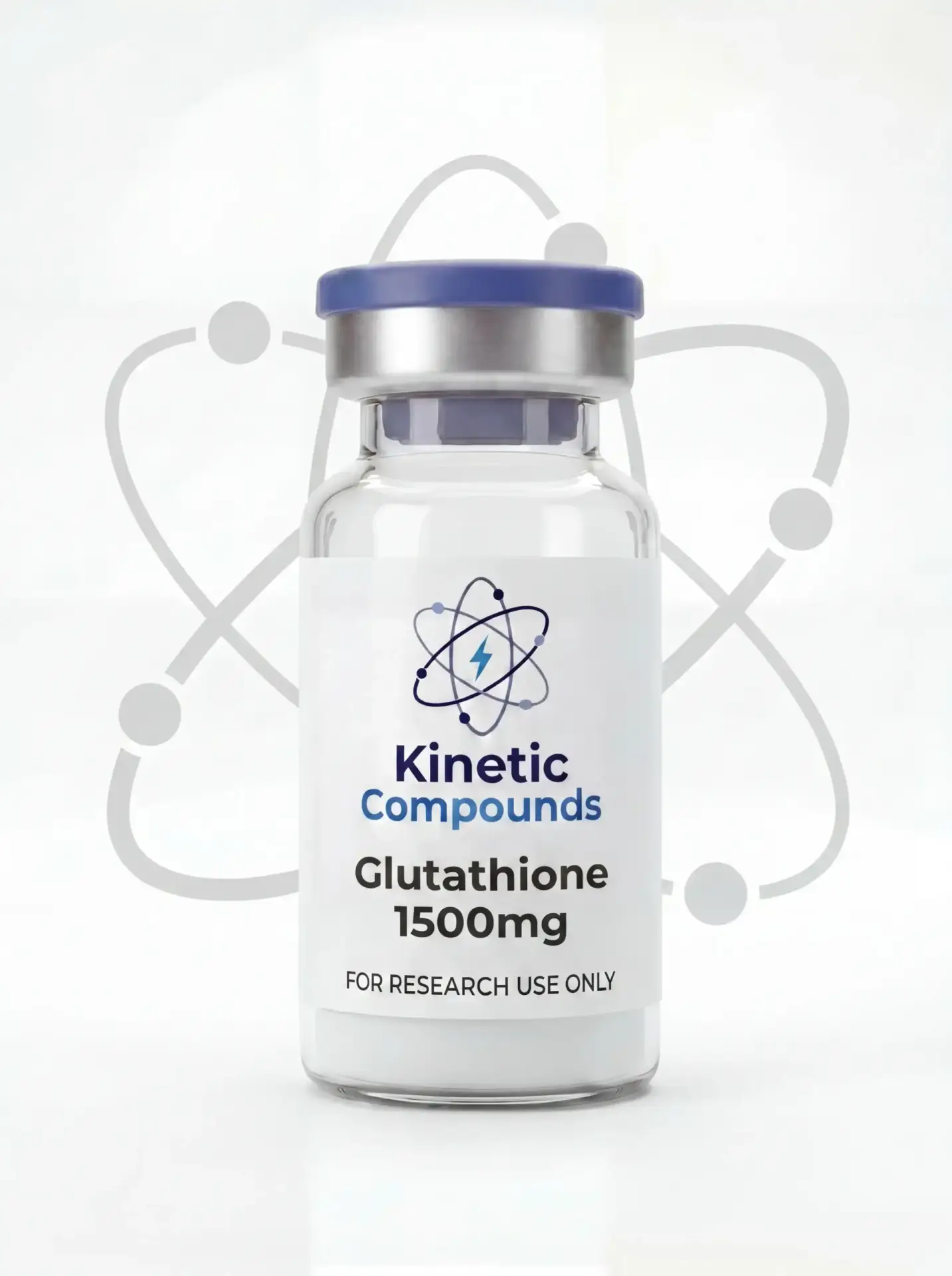 Glutathione 10mg — Kinetic Compounds Kinetic Compounds Glutathione 10mg lyophilized research compound vial label