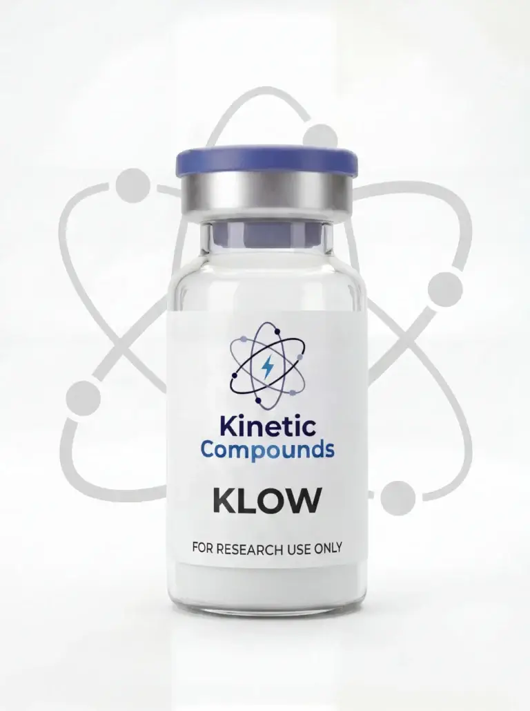 Kinetic Compounds KLOW 80mg lyophilized GHK-Cu anchored tissue repair research blend vial label
