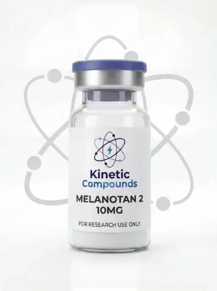 Kinetic Compounds Melanotan 2 MT-II 10mg lyophilized melanocortin research peptide vial label