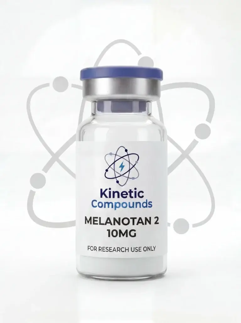 Kinetic Compounds Melanotan 2 MT-II 10mg lyophilized melanocortin research peptide vial label