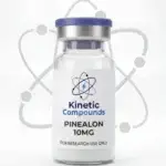 Kinetic Compounds Pinealon 10mg lyophilized research peptide vial label