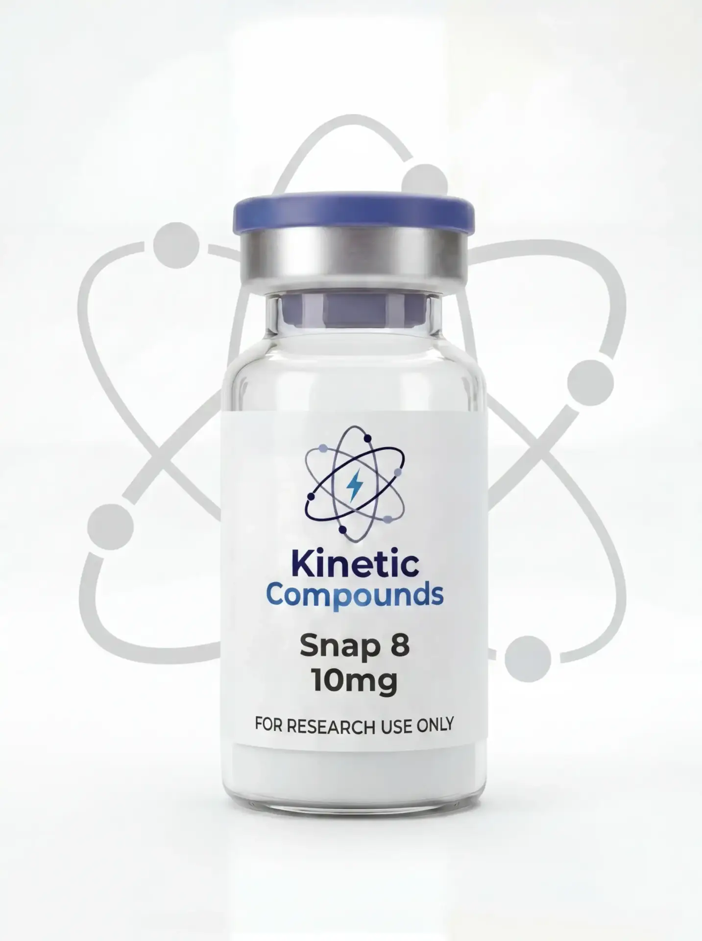 SNAP-8 (Acetyl Octapeptide-3) 10mg — Kinetic Compounds Kinetic Compounds SNAP-8 Acetyl Octapeptide-3 10mg lyophilized research peptide vial label