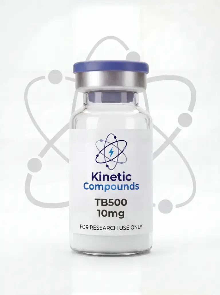 Kinetic Compounds BPC-157 10mg lyophilized research peptide vial label